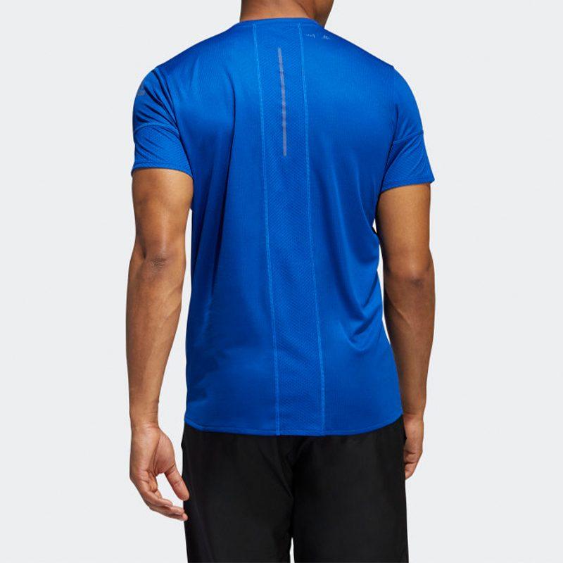 adidas T Shirts Men's Blue Crew Neck Moderate Straight Fit EI6319