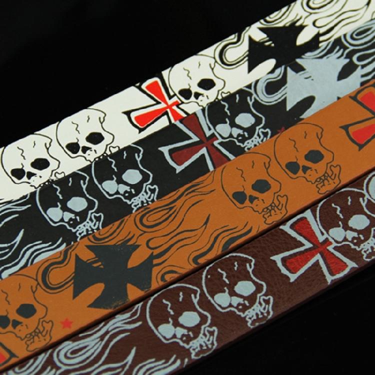 Skull Print Belt Men Women Unisex Hiphop Belt Adult Casual Clothing Accessories