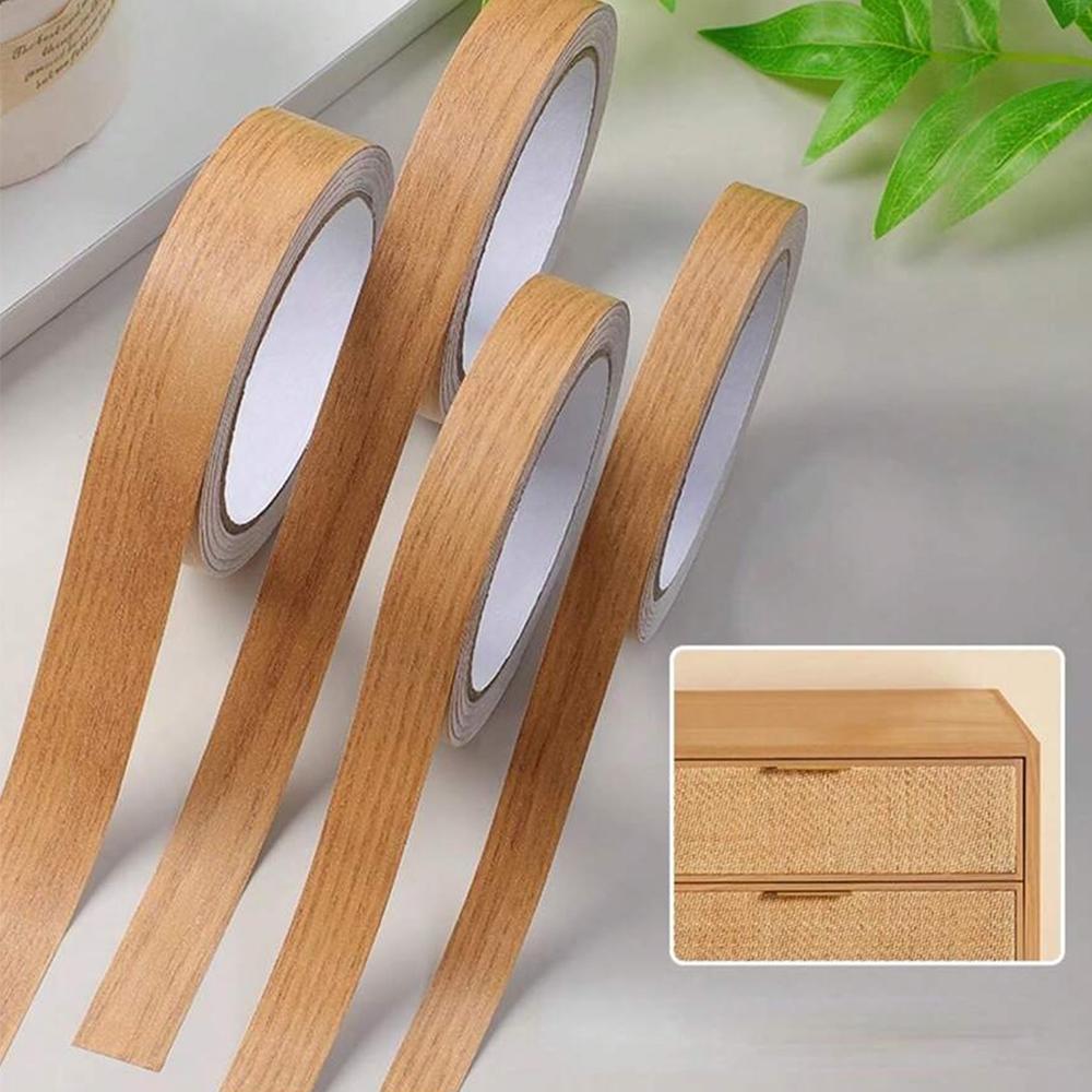 1Roll 10m Furniture Self-adhesive Edge Banding Tape Wood Grain for Refurbishment Cabinets Seams Repair Door Frames Wall Decor