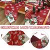 Christmas Party Linen Table Runner Merry Christmas Decorations for Home 2024 Snowman Xmas Tree Table Runner Happy New Year 2025