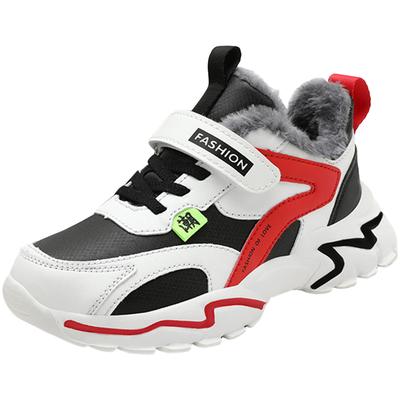 Winter Kids Shoes Sport Boys Casual Shoes High Top Tennis Children's Sneakers Plush Leather Running Sneakers For Girls Size 37