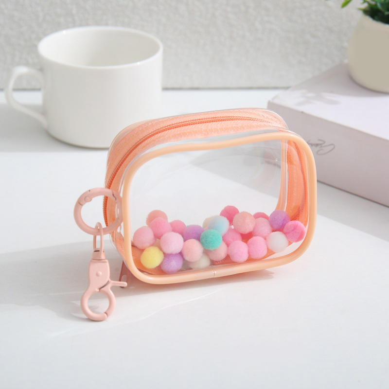 1 st PVC Transparent Mini Förvaringspåse Mystery Bag Nyckelring Förvaringspåse Söt Dockväska Förvaringspåse Hörlurar Laddare Förvaringspåse