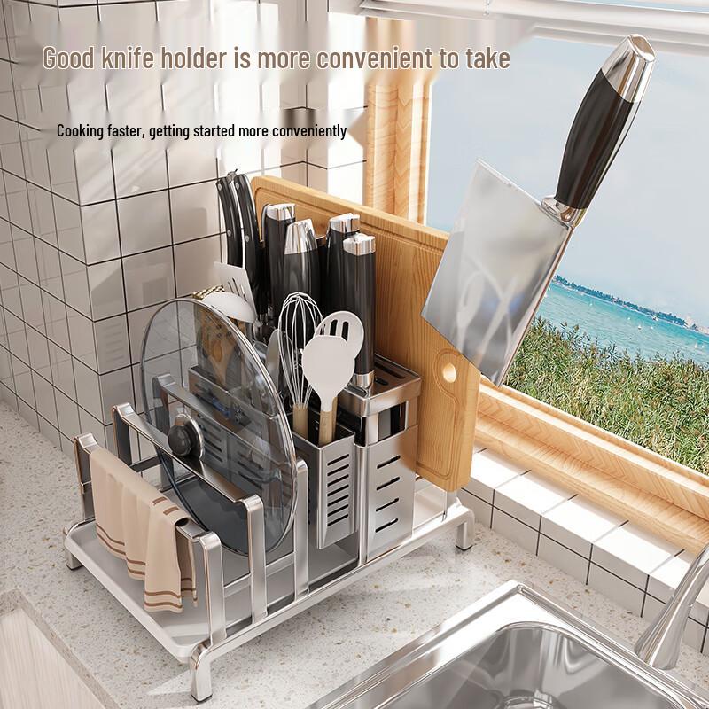 Yingbai 304 Stainless Steel Multifunctional Kitchen Storage Rack