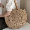 Yogodlns Strandtaschen für Damen Große Stroh-Handtasche Hohlblumen-Design Damen-Umhängetasche