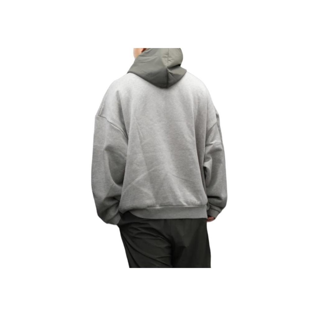 Fear of God Essentials Nylon Fleece Hoodie Dark Heather Oatmeal/Ink Men Tops Grey 202SP244313F