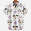 Demonic Horror 3D Printed Hawaiian Shirt Men's Loose Breathable Summer Short Sleeve