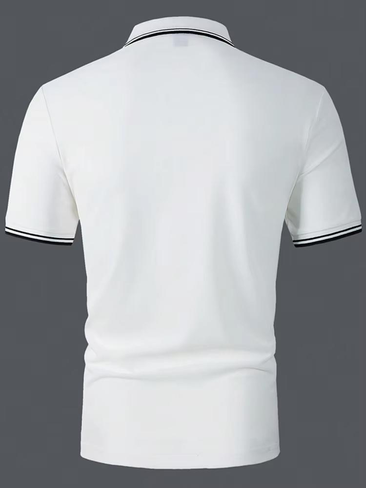 Men's Summer Casual Fashion Polo Shirt Short Sleeve Lapel Top