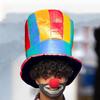 Vintage Platt Topp Clownhatt för Män Tjock Vintage Julfest Showhatt