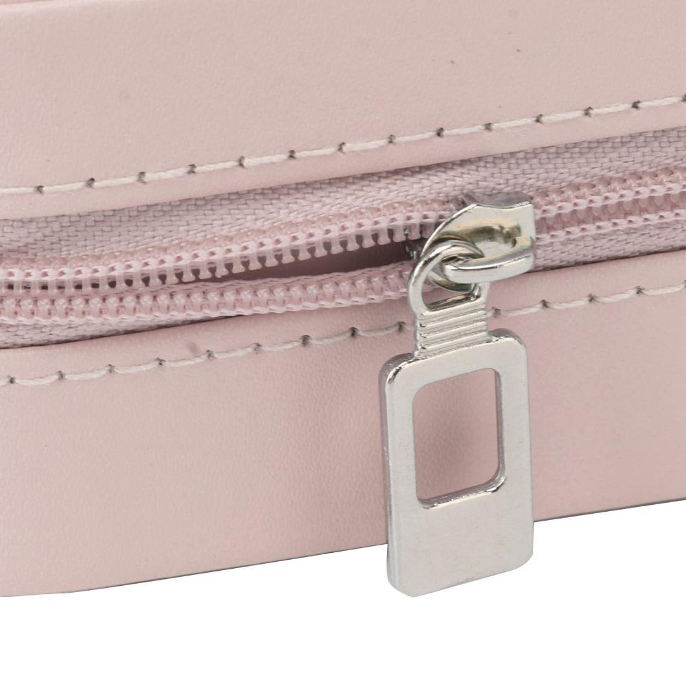Multifunctional Jewelry Storage Case With Mirror Leather Jewelry Box Portable Elegant Travel Jewelry Case Travel Use
