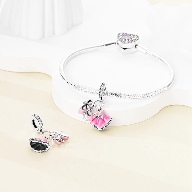 Pink Series S925 Sterling Silver Perfume Cube Carousel Cat Charms Fit Original  Bracelet For Women Jewelry Making Gift
