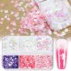Nail Art Glitter 3D Nail Sequins Glitter Cherry Blossom Petal Flower Flakes Nail Supplies Decoration DIY Accessories