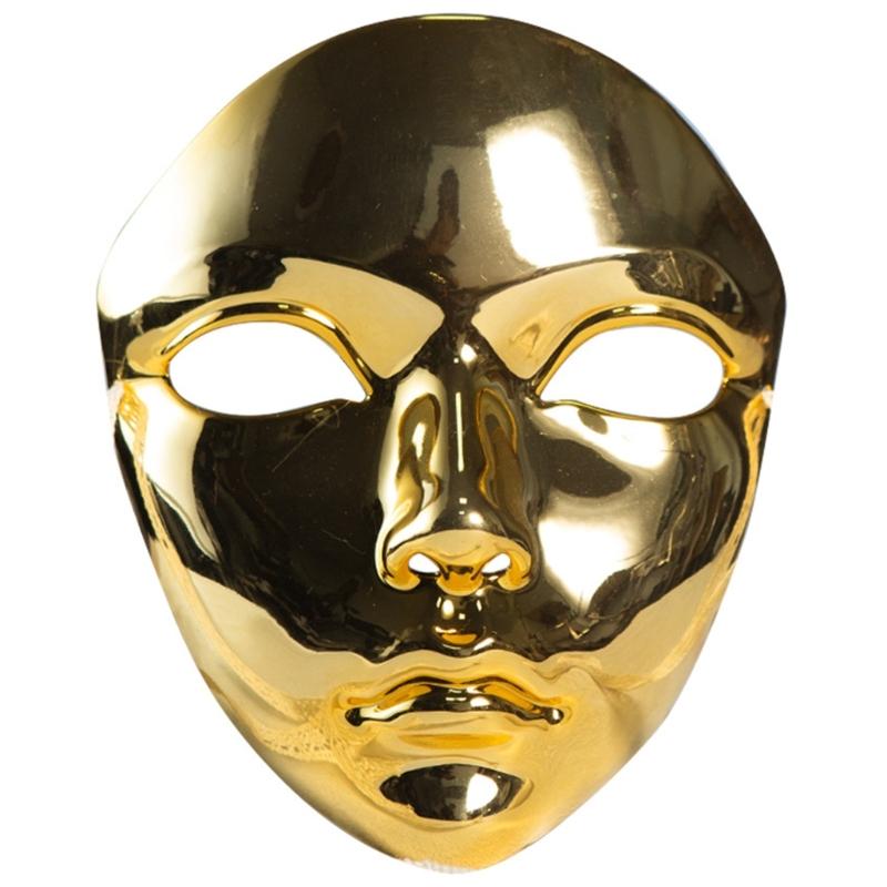 Masquerade Mask Metallic Color Mask Halloween Mask Full Face Mask For Women Men Cosplay Masquerade Costume Accessories