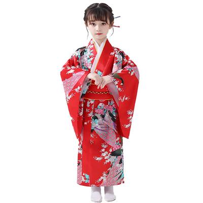 [MTKCNTL] Yukata for Children, Girls, Kimono, Kids, Halloween, Cosplay, Yukata Set, 2-Piece Set, Yukata, Shichigosan, Girls, Gorgeous, Pre-tied Obi,