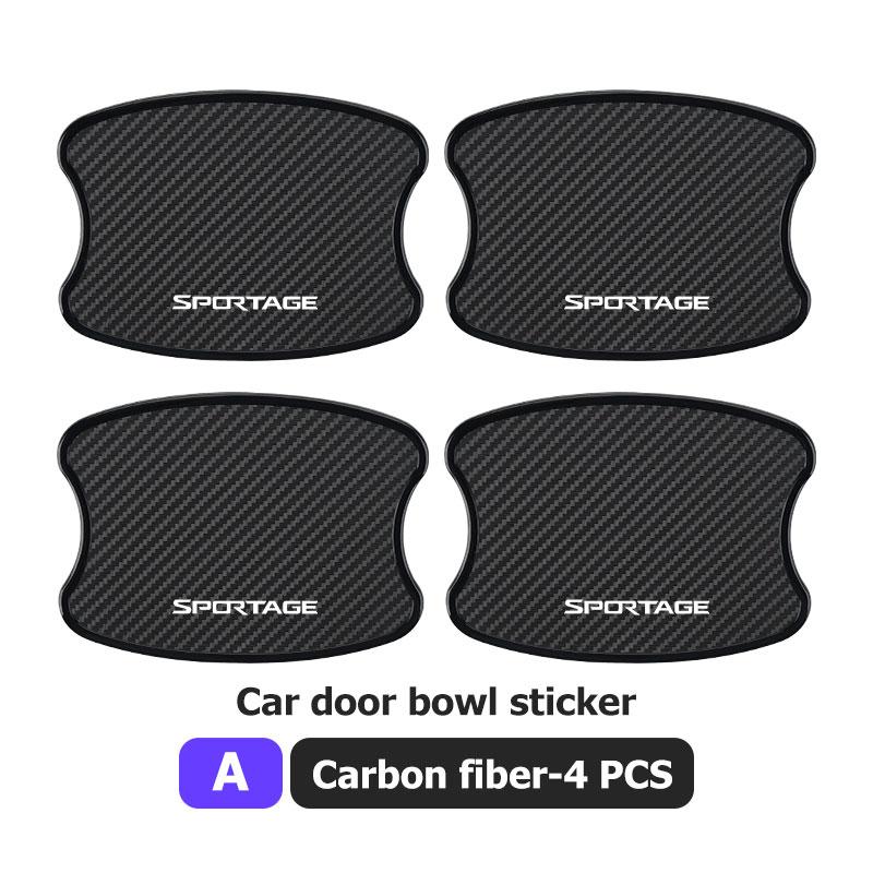 RVGH1 4pcs Car Door Exterior ABS Bowl Protective Strip Stickers Sticker For KIA Sportage 2016 2017 2018 Sephia Stonic Carens