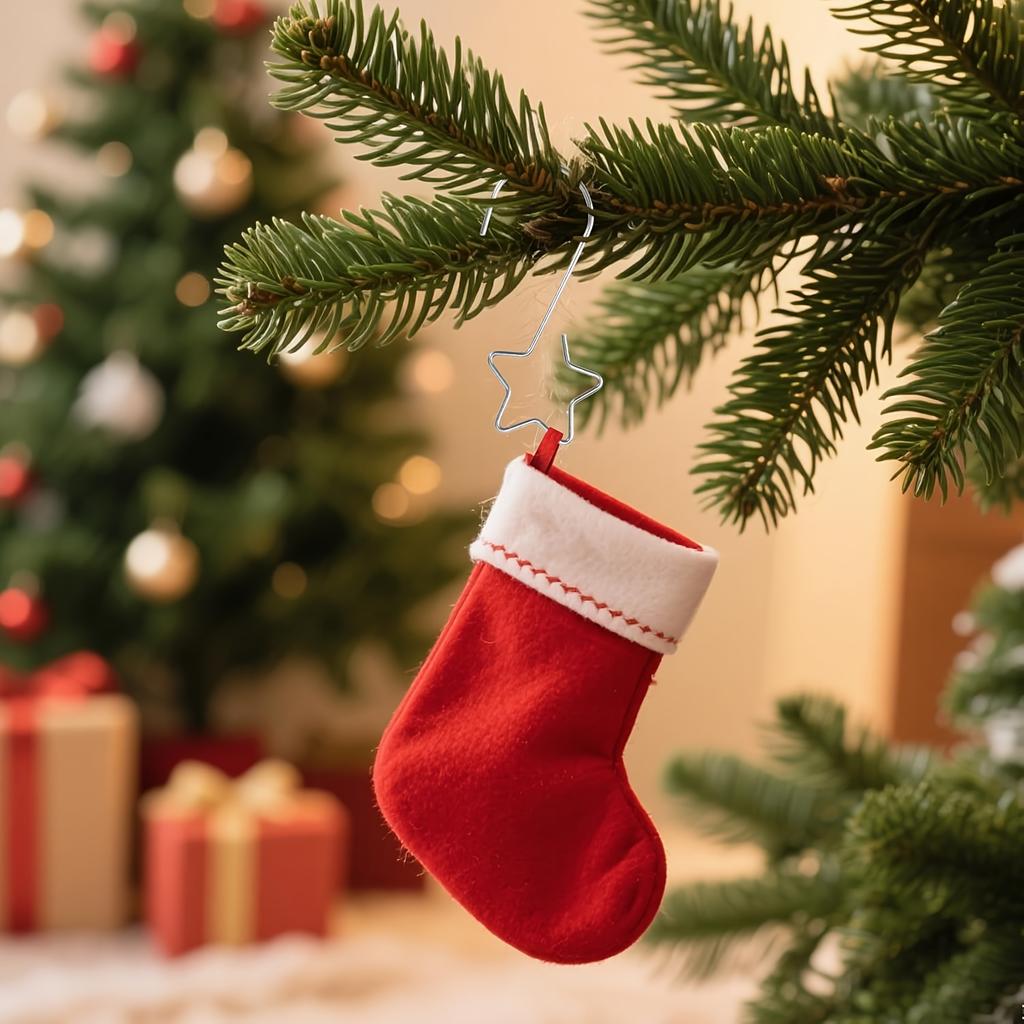 20 Stück Christbaumschmuckhaken(2,0 Zoll) für Weihnachtsbaum Heimparty Dekorationen Metall Weihnachtsdekoration Haken, Festliche Ornamente