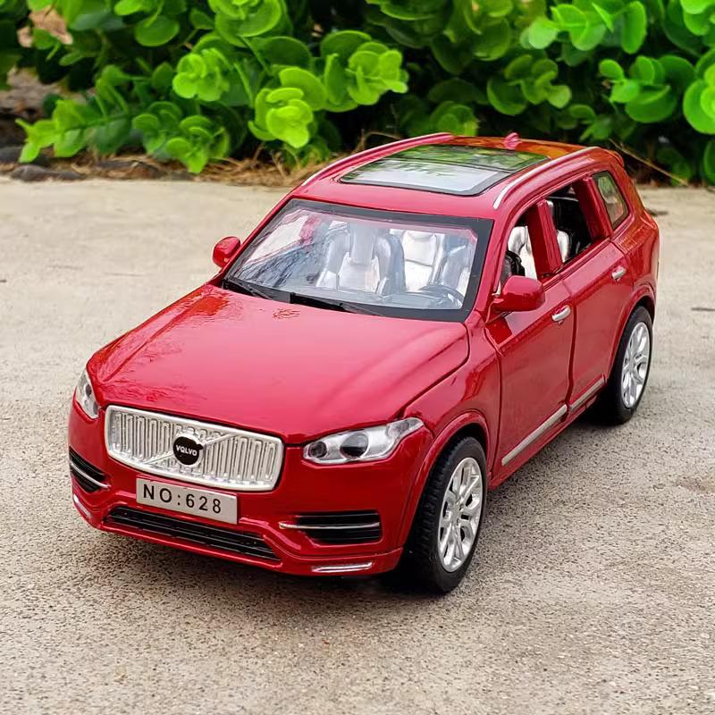 1/32 Scale XC90 Diecast Car Model Toy, Pull Back Toy Vehicle with Sound and Light for Kids Toddler Boys Girls Gift Collection