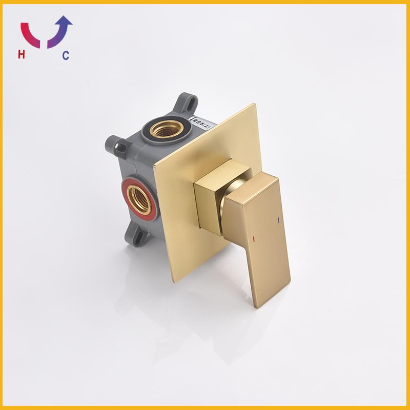 Skrytá ruční sprchová sada s teplou a studenou vodou, koupelnová nastavitelná nerezová ocelová posuvná hlavice se 2 funkcemi, otočná tryska, mosazné tělo ventilu