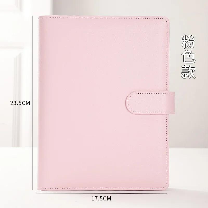 A5 Kpop fotoalbum s 20 stránkami, sběratelské album 4 kapsy na karty s 80 sloty na karty, kryt z PU kůže, organizace karet