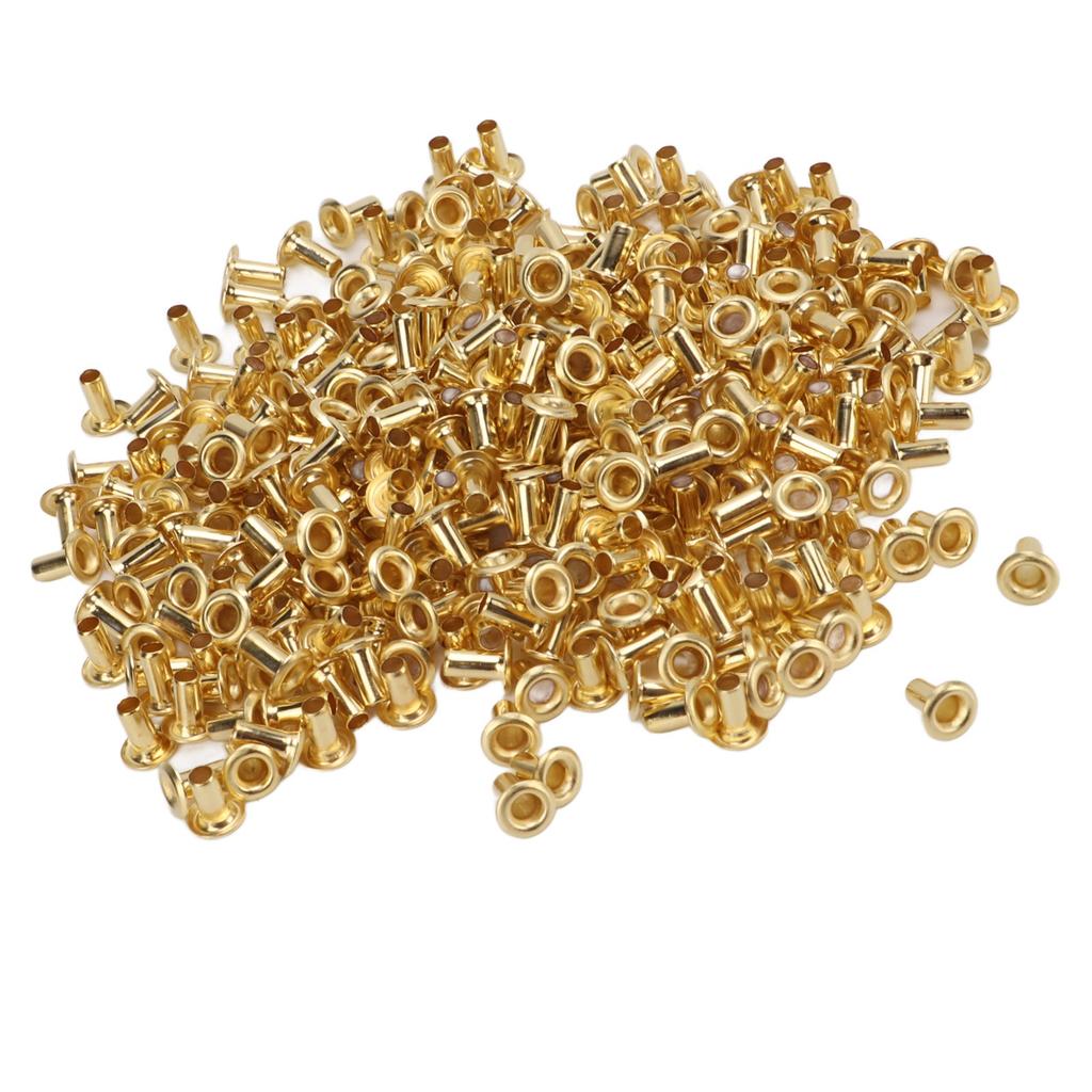 500 Pcs Hollow Rivets DIY Through Hole Brass Decorative Hollow Rivets Copper Air Eye