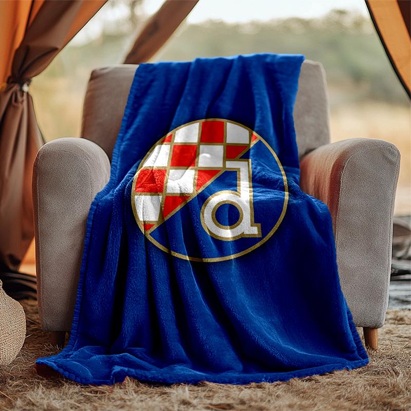 Dinamo Zagreb Flannel Blanket Soft Warm All-Season Throw, Design for Camping, Car Travel, Hiking Sofa, Bed, Office Perfect Gift for Parties