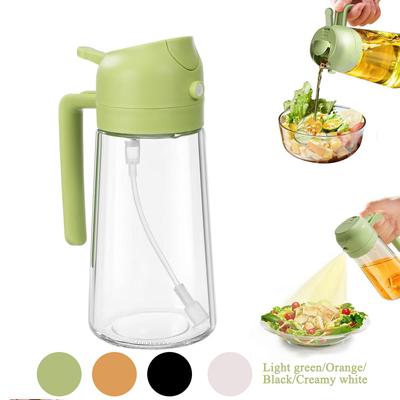 2 In1 470ml Oil Spray Sprayer Dispenser Bottle Kitchen Barbecue Cooking Olive Oil Dispenser Kitchen Baking Roasting Picnic Tool