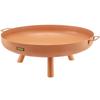 Fire Pit Bowl, 30-Inch Deep Round Carbon Steel Fire Bowl, Wood Burning for Outdoor Patios, Backyards & Camping Uses, with A Drain Hole, Portable