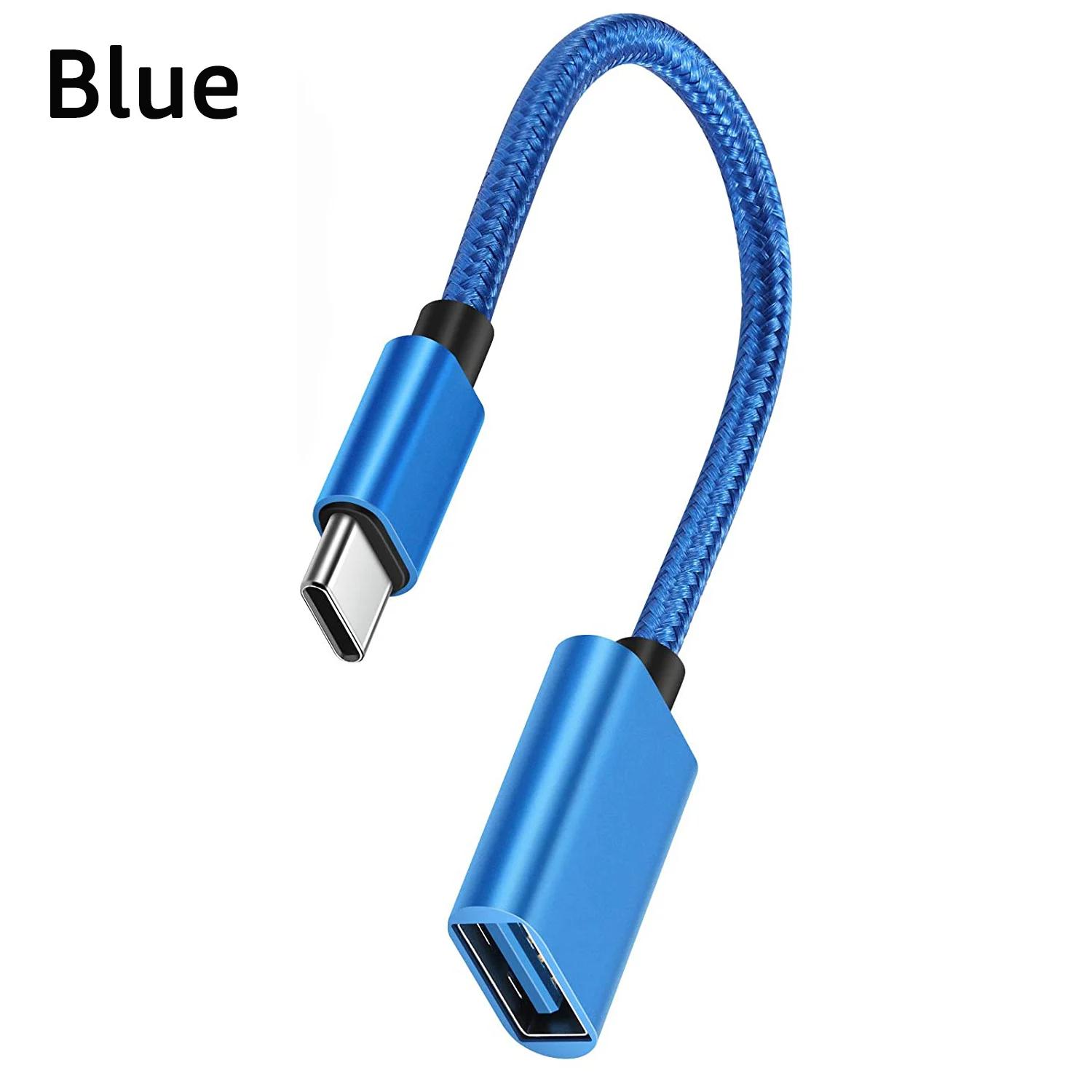 

Кабель-адаптер OTG Type C USB-адаптер типа C для Xiaomi Samsung S20 Huawei OTG Кабель-переходник для передачи данных для MacBook Pro синий
