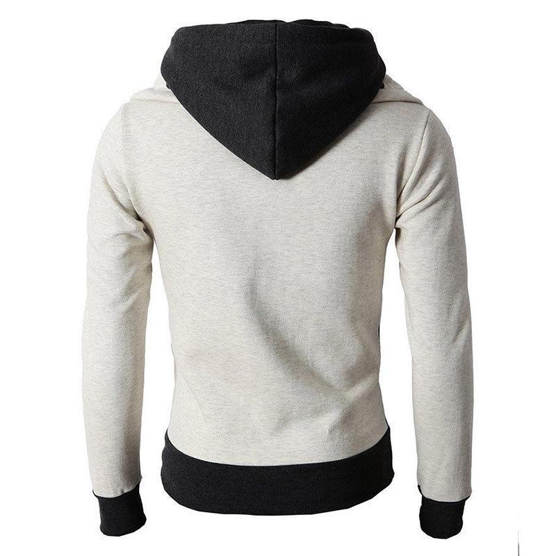 Men's Autumn & Winter Hooded Zipper Sweatshirt: Casual Sports Outdoor Fake Two-Piece Jacket