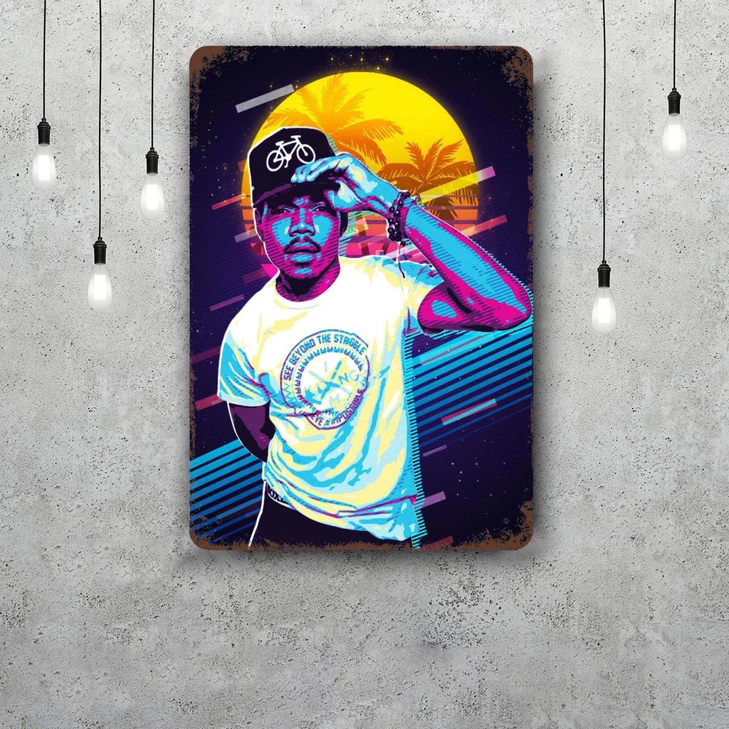 Chance the Rapper Classic Poster Rusty Metal Plaque Retro Decorative Plate Bar Man Cave Garage Club Metal Sign Wall Decoration