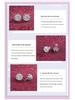 2 Carat Luxury Multicolor Moissanite Round Cut Stud Earrings in Sterling Silver
