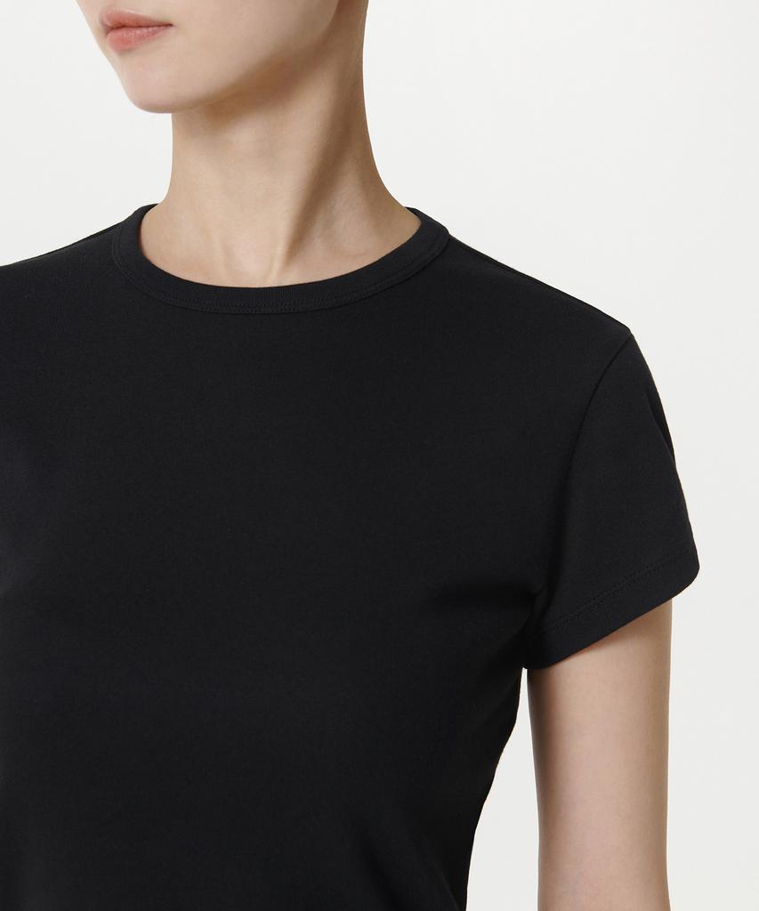 MUSINSA STANDARD WOMAN Women'S Slim Crew Neck T-Shirt [Black]