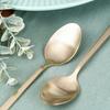 4x Gold Cocktail Spoons, Long, Dessert, Ice Cream, Coffee Spoon Set