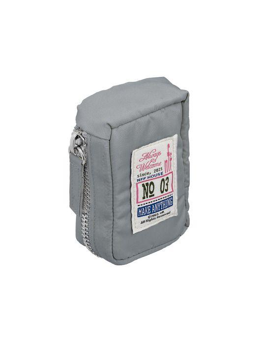 nff label key ring pouch-grey
