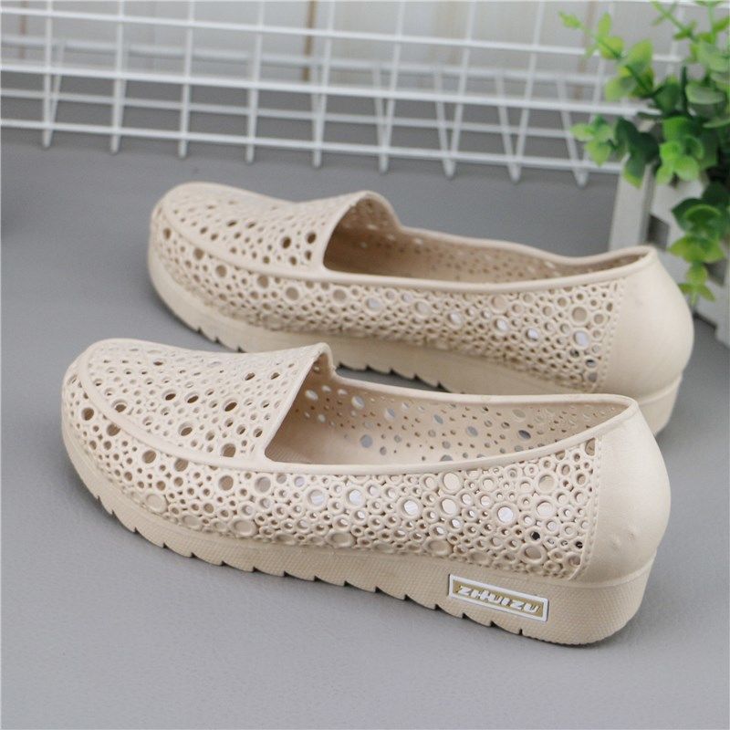 Summer Sandals Anti Slip White Sandals Nurse Lightweight Hollow Work Shoes Casual Women's Sandals