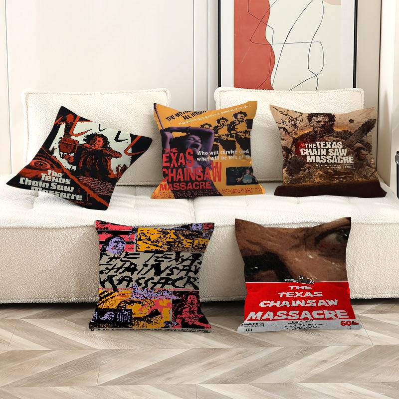 Movie T-Texas C-Chainsaw M-Massacre Pillow Cover Design cushion Cover decor Holiday Decorati