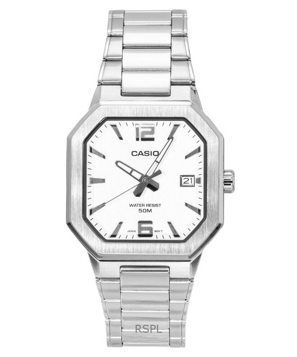 Casio Аналоговые Нержавеющая сталь Серебристый циферблат Кварцевые MTP-B195D-7AV Мужские часы серебряный
