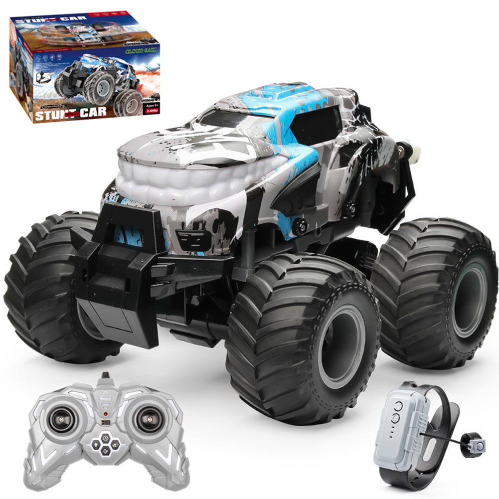 Remote Control Car For Children Off-road Climbing Dual Rc Stunt Car With Spray And LED Lights Birthday Gifts For Boys Girls
