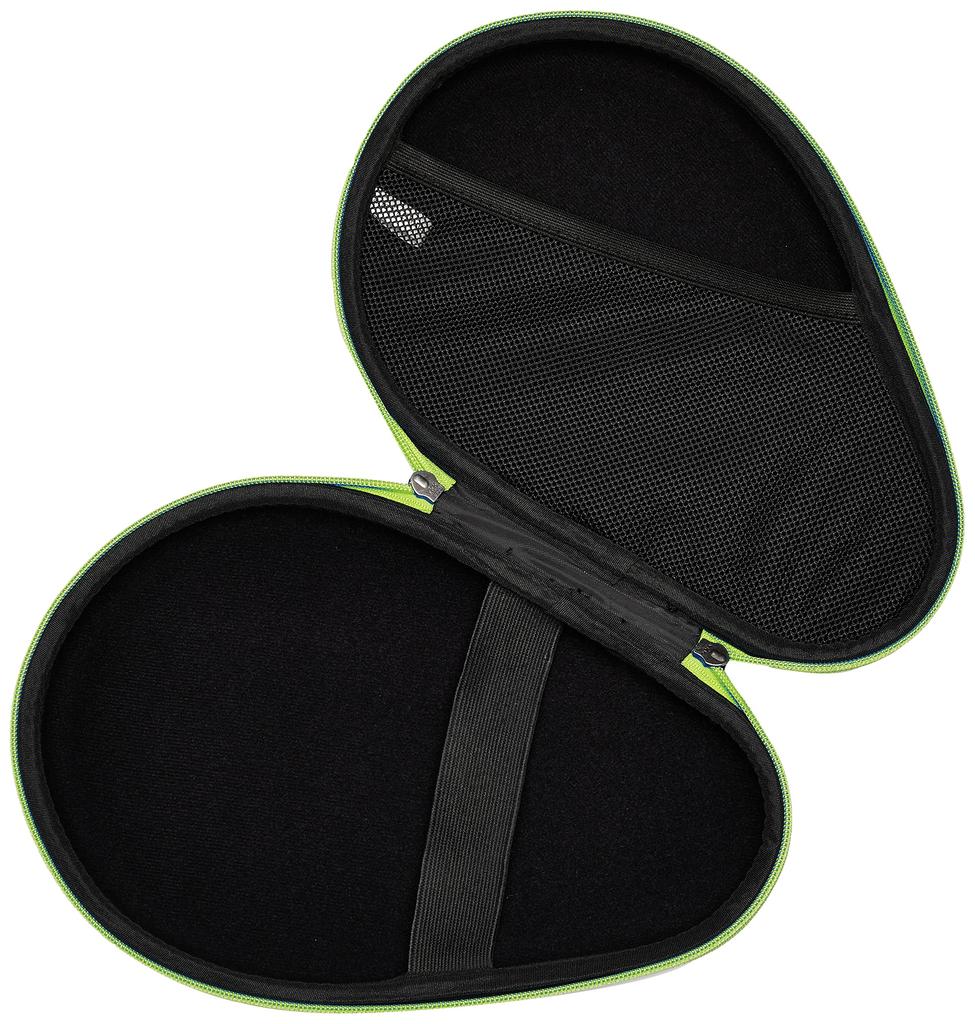 XIOM Table Tennis Racket Case, Ovre Hard Full Case, Black X Lime, 91019
