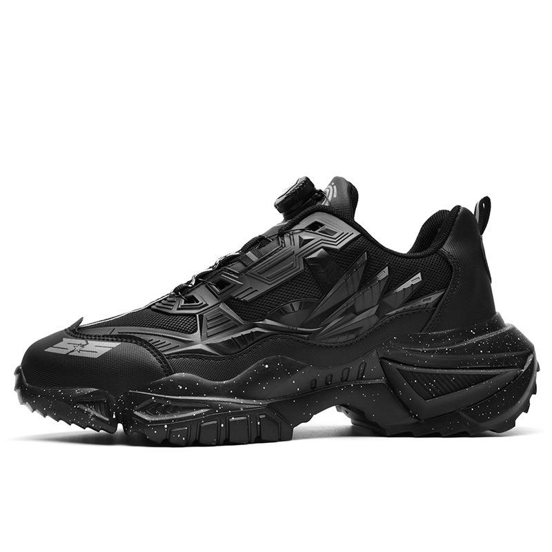 Tide shoes 2025 autumn men's platform dad shoes men's outdoor leisure sports automatic rotating buckle mecha shoes men's shoes
