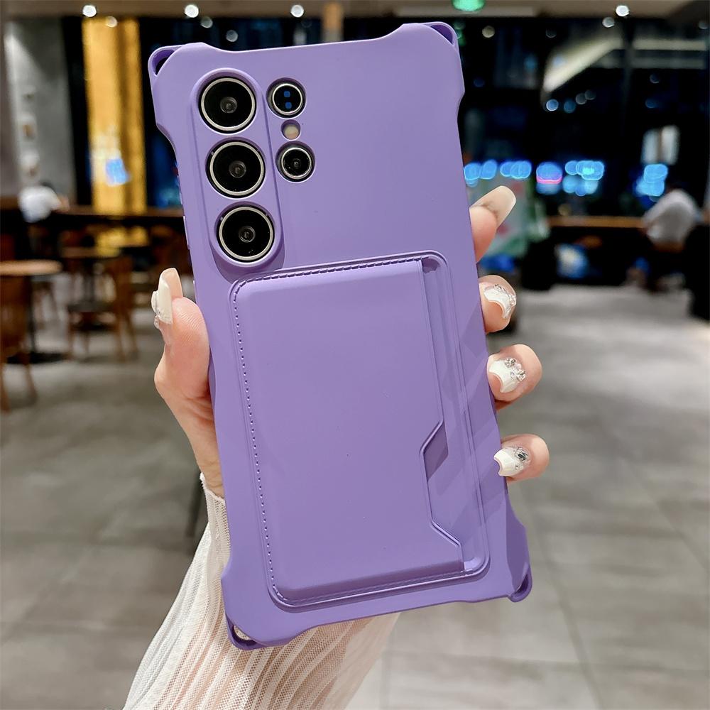 Luxury Shockproof Liquid Card Slot Wallet Case for For Samsung Galaxy S24 S23 S22 Ultra Plus FE A54 A14 A34 A15 5G Matte Armor Cover