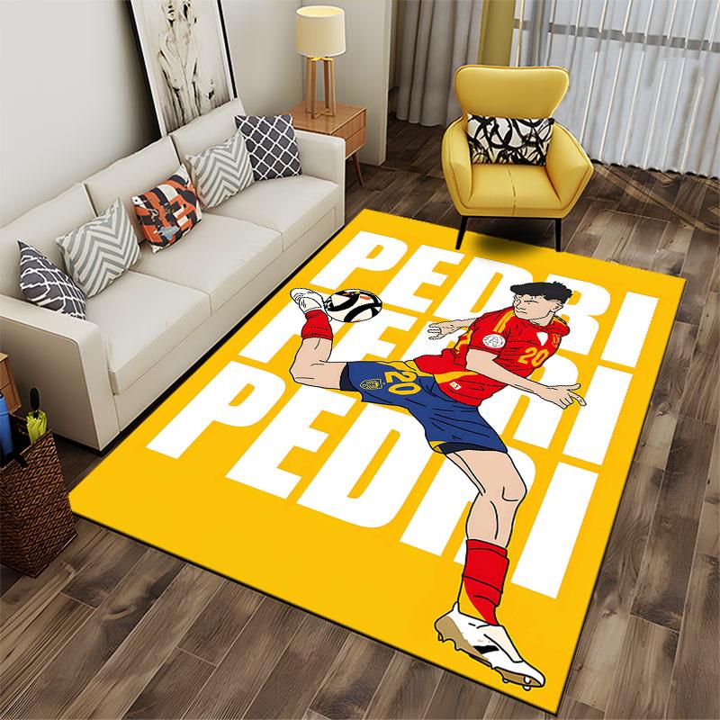 Soccer Player Illustration Carpet suitable as a non-slip mat for the living room or bedroom sofa