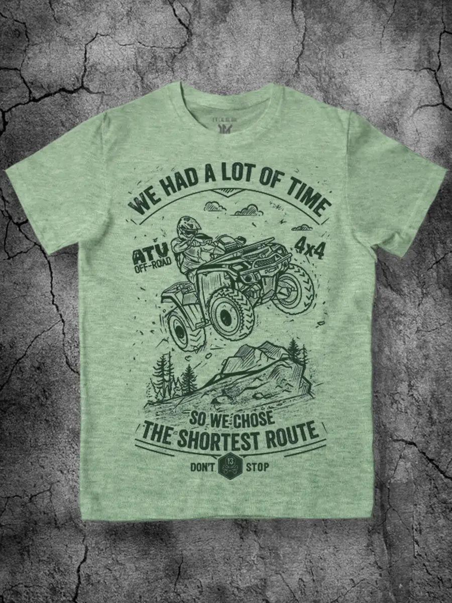Atv Green Printed T-shirt S