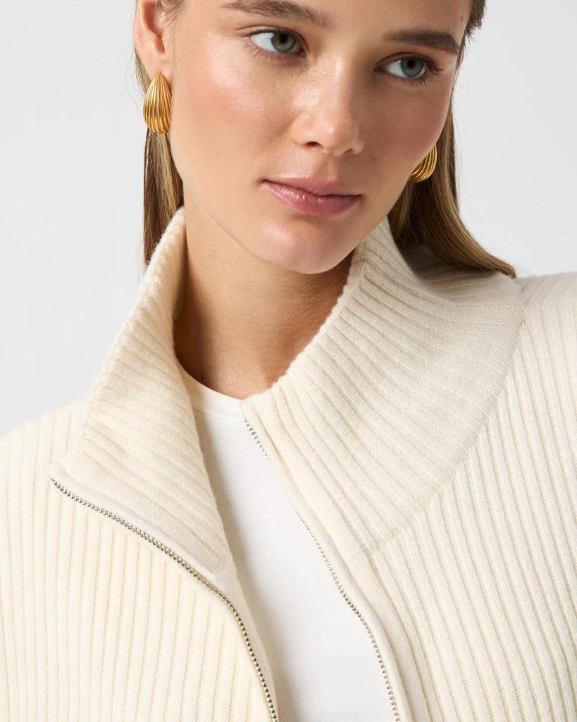 European-Styled Wool Zip Cardigan: Autumn/Winter Half-High Collar Sweater Knitwear