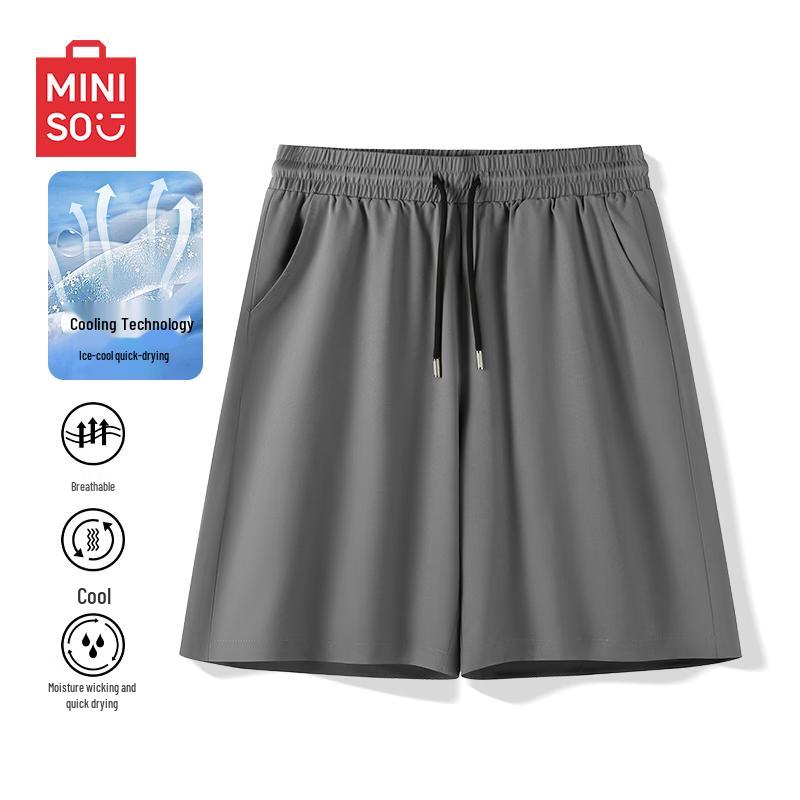 

MINISO Men s Quick-Dry Mid-Length Shorts L