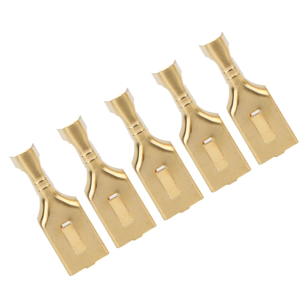 100 Stück Flachstecker Quadratischer Messingstecker Steckverbinder Klemme 7,8 mm