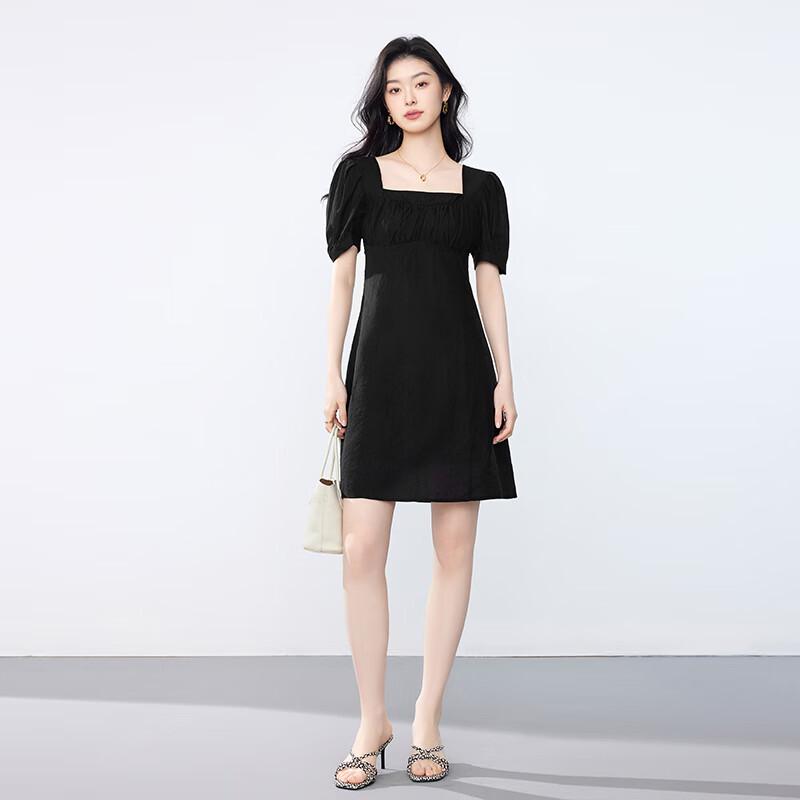 Elegant Square Neck Midi Dress