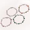 Funkelnde Steine Strass Armband Buntes Kristall Blatt Ranke Armband Hochzeits Schmuck