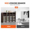 Literature Organizers, 36 Compartments Office Mailbox with Adjustable Shelves, Wood Literature Sorter 39.3x12x26.8 inches for Office, Home, Classroom,