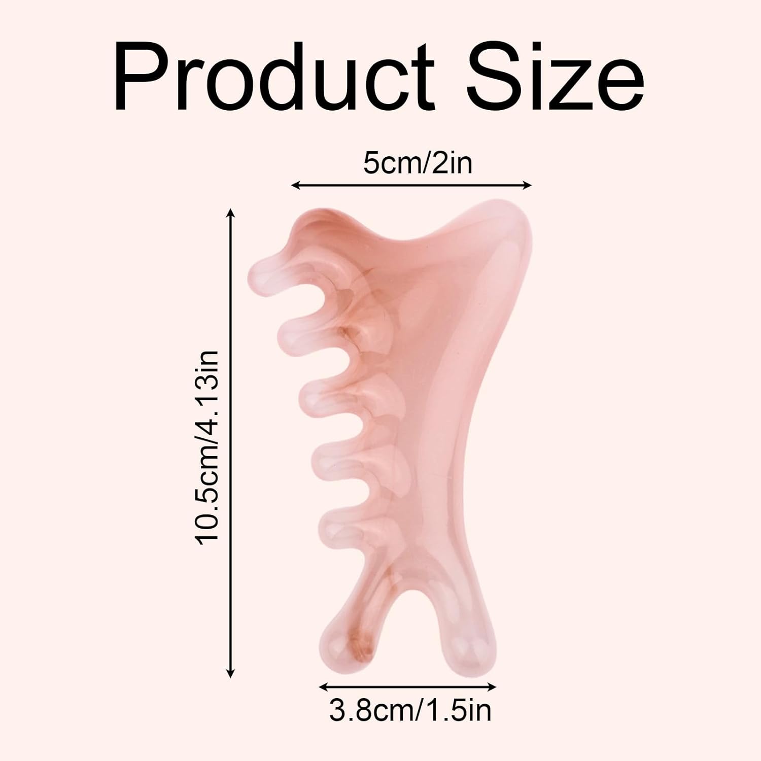 4-in-1 Multifunctional Gua Sha Massage Comb, Durable Resin Scalp Massage Guasha Comb Reusable Gua Sha Tool for Head Face Neck & Body (Pink)