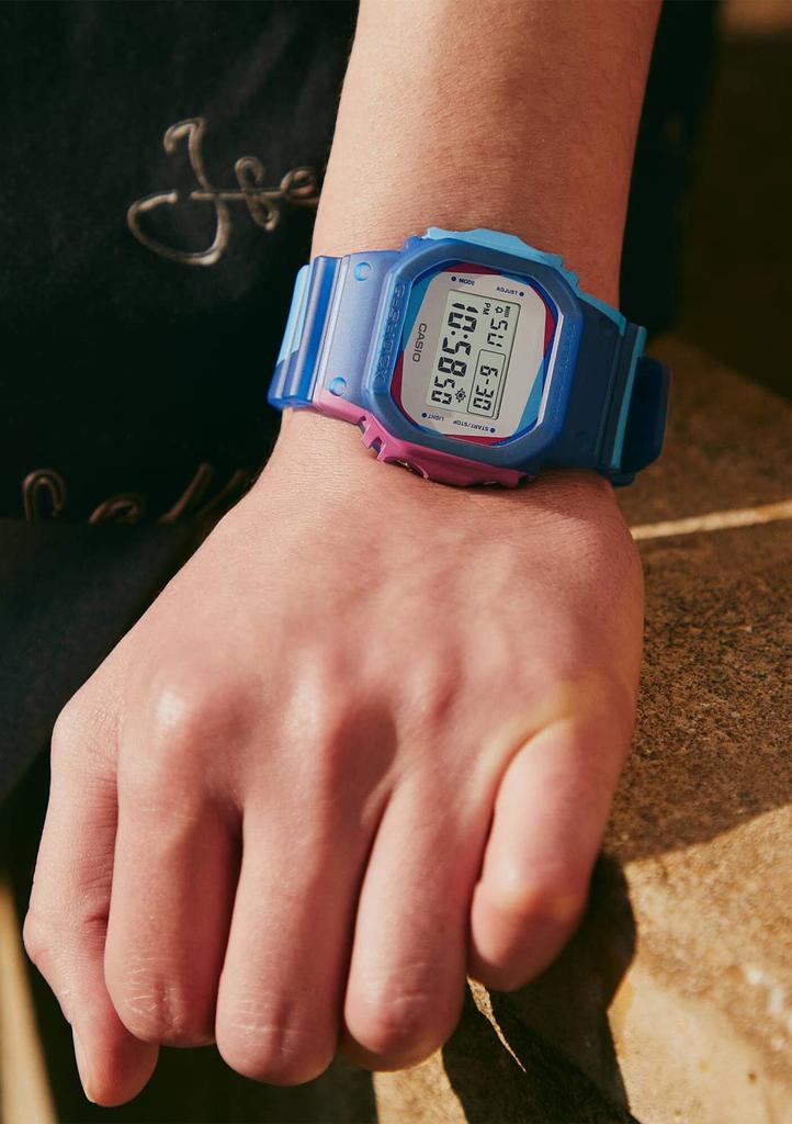 Casio G-Shock Watch (DWE-5600PR-2JR) Men's Multicolor (Official Japanese Product) with Replacement Parts and Box Set